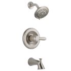 Delta T14438-SS Lahara® Monitor® 14 Series Wall Mounted Tub and Shower Trim Package with 1.75 GPM Multi Function Shower Head in Stainless