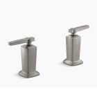 Kohler T16248-4-BN Margaux Valve trim with lever handles for deck-mount high-flow bath valve, requires in vibrant brushed nickel