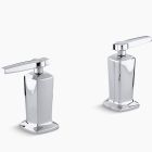 Kohler T16248-4-CP Margaux Valve trim with lever handles for deck-mount high-flow bath valve, requires valve in polished chrome