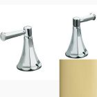 Kohler T467-4C-PB Memoirs Bath- or deck-mount high-flow bath valve trim with Classic design and lever handles, valve not included in vibrant polished brass