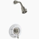 Kohler T6809-4D-BN IV Georges Brass Rite-Temp pressure-balancing shower faucet trim with lever handle, valve not included in vibrant brushed nickel