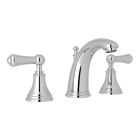 Rohl U.3712LS-APC-2 Georgian Era Perrin & Rowe High Neck Widespread Lavatory Faucet in Polished Chrome