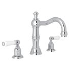 Rohl U.3720L-APC-2 Edwardian Perrin & Rowe Column Spout Widespread Lavatory Faucet in Polished Chrome