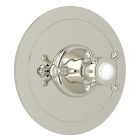 Rohl U.5786X-PN/TO Georgian Era™ Perrin and Rowe Round Thermostatic Trim Plate without Volume Control in Polished Nickel (Rough Sold Separately)