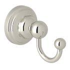 Rohl U.6921PN Edwardian Perrin & Rowe Wall Mount Single Robe Hook in Polished Nickel