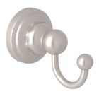 Rohl U.6921STN Edwardian Perrin & Rowe Wall Mount Single Robe Hook in Satin Nickel