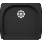 Schock VALN100T010 Valley Cristalite Undermount Single Bowl Kitchen Sink In Onyx - 8.5" H X 25" W X 22" D