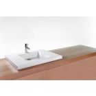 Wetstyle VCMS30-O-PC-MA Cube Collection 18" W X 30" L X 2" H Lavatory Sink, No Faucet Hole with Polished Chrome Overflow in White Matte