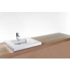 Wetstyle VCS24-GA Cube Collection 22" W X 24" L X 2" H Lavatory Sink, No Faucet Hole, No Overflow in White True High Gloss