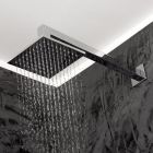 Lacava W1071-NI Waterblade Wall-mounted shower arm with square flange, D: 15 1/4”,H: 2 7/8” shower head soldseparately. in Brushed Nickel