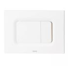 Toto YT920#MS Dual Flush Rectangle Push Button Plate for Select DuoFit In-Wall Tank Unit in Matte Silver