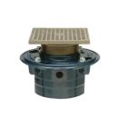 Zurn Industries ZN415-3NH-5S Zurn CI Floor Drain w/ 5" Sq NI Adj Strainer w/ Secured Heel Proof Grate