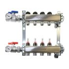 Uponor A2700402 Stainless-steel Manifold Assembly, 1" with flow meter, B&I, ball valve, 4 loops
