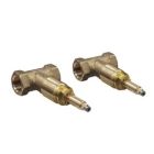 Rohl A5039X Verona Italian Bath Pair 1/2" Valves Roughs For Wall Mount Cross Set