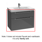 31" Wall Mounted Vanity Base 31" L X 18" W X 23" H in White Wood by Villeroy and Boch A914U1E8 (Vanity Sink Top Sold Separately)