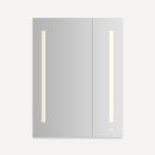 Robern AC3040D4P2LW AiO Lighted Cabinet, 30" W X 40" H X 4" D, Dual Door, LUM Lighting, Warm White (2700K), Dimmable, Electrical Outlet, USB Charging Ports, Left Hinge