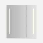 Robern AC3640D4P2LW AiO Lighted Cabinet, 36" W X 40" H X 4" D, Dual Door, LUM Lighting, Warm White (2700K), Dimmable, Electrical Outlet, USB Charging Ports, Left Hinge