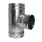 AmeriVent 5ET ET Series 5" x 10" Standard Round B-Vent Tee in Galvanized