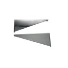 Flaminia AQ04 Acquagrande Pair of Triangular Supporting Brackets for Sink in Polished Steel