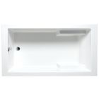 Americh NA6632BA2-WH Nadia 66 Inch x 32 Inch Rectangular End Drain Builder Series and Airbath II Combo Bathtub with Integral Arm Rests, White