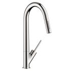 Axor 10821001 Starck 2-Spray HighArc Kitchen Faucet, Pull-Down, 1.75 GPM in Chrome