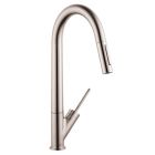 Axor 10821801 Starck 2-Spray HighArc Kitchen Faucet, Pull-Down, 1.75 GPM in Steel Optic