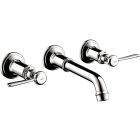 Axor 16534001 Montreux Wall-Mounted Widespread Faucet Trim with Lever Handles, 1.2 GPM in Chrome