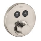 Axor 36723821 ShowerSelect Round Thermostatic 2-Function Trim in Brushed Nickel