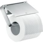 Axor 42836000 Universal Softsquare Wall Mounted Toilet Paper Holder with Cover in Polished Chrome