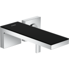 Axor 47060601 MyEdition Wall-Mounted Single-Handle Faucet Trim, 1.2 GPM in Chrome / Black Glass