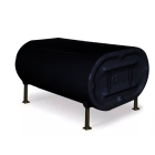 Granby 202701 240 Gallon 12 Gauge Horizontal/Narrow UL-80 4 2" NPT Openings on Top, ½" NPT Opening on Bottom, Black Electrostatic Powder Paint