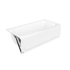 Bootz 011-3445-00 MauiCast 60" L X 30" W X 16.62" W Porcelain Enamel Alcove Left-Hand Drain Bathtub in White