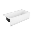 Bootz 011-3672-00 Aloha AFR 60" x 30" Porcelain Enamel Alcove Right Hand Drain Bathtub in White