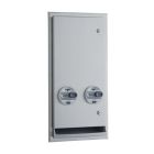 Bobrick 3706 25 Classic Series Recessed 25 Cent Napkin/Tampon Dispenser in Stainless Steel