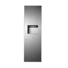 Recessed paper towel dispenser and waste receptacle - B-39003