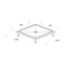 Rapsel BASE IST 39" X 39" SB in Stainless Steel