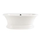 Bain Ultra BBNUOFNOT-01 Naos 72" L X 40" W X 27" H Thermomasseur Freestanding Bath Tub in White with Flat Deck