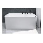 Wetstyle BLB0101-MB-MA Lab Bath 59.5" L X 31.5" W X 24" H Freestanding Built In Matte Black Overflow & Drain in White Matte