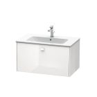 Duravit BR400202222 Brioso 32.25" L X 18.88" W X 17.38" H Single Drawer Wall Mounted Vanity Base Only in White (Vanity Top Sold Separately)