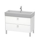 Duravit BR443601018 Brioso 38.75" L X 18.13" W X 22.50" H Floorstanding 2 Drawer Vanity Base Only in Matte White (Vanity Top Sold Separately)