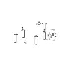 Duravit BR979404949 Brioso 5 7/8" X 1 3/4" X 3/8" Leg Lacquered, 4 Pieces in Graphite Matt
