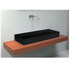 Rapsel BRAX027 Lavatory Sink in Zimbabwe Granite (Absolute Black) Barcelona Natural Stone Extra Large 39.37" L 15.748 W 5 Inch Depth