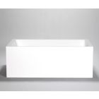 Blu Bathworks BT0102.01-01G Blu Stone Metrix 60'' L X 30'' W X 21.5'' H Freestanding or Alcove Rectangular Tub with End Drain in White Gloss