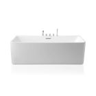 Blu Bathworks BT2022.18 70.25"L X 31.50"W X 23.5"H Acrylic Freestanding Bathtub in White Gloss