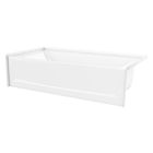 Swan VP6030CTMR.010 VP6030CTML/R Veritek™ Pro 60" W X 30" D X 18" H Alcove Solid Surface Bathtub with Right Hand Drain in White
