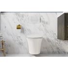 Icera C-6620.01 Muse 1.6 GPF Dual Flush Wallhung Compact-Elongated Toilet Bowl with Seat and Cover in White
