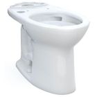 Toto C776CEFGT40#01 Drake Elongated Universal Height TORNADO FLUSH Toilet Bowl with CEFIONTECT, WASHLET+ Ready in Cotton White