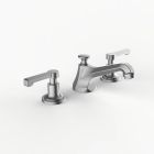 Davinci CAR-ZEP-100-SN Carlyle Deck Mounted, Three Hole Lavatory Faucet with Low Profile Traditional Spout with Lever Handles with Pop Up Drain in Satin Nickel