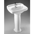 Toto LT770.4#03 Carrollton Pedestal Bathroom Sink in Bone with 4" faucet centers.