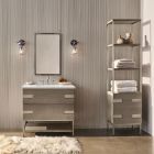 Robern CC2030D4ND34SC Craft Series 20" W X 30" H X 4" D Industrial Metal Medicine Cabinet and Slow-Close Hinges in Iron Black with Brushed Pewter